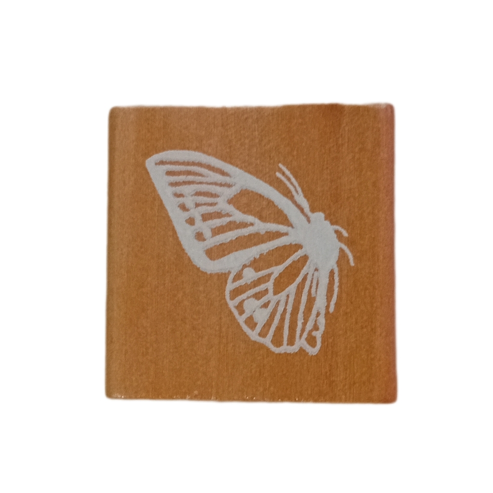 Butterfly Design Wooden Stamp